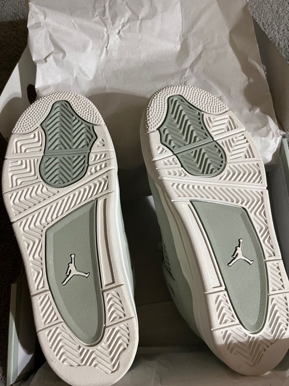 Jordan Kids Mint Green Low Top Sneakers - Picture 3 of 4
